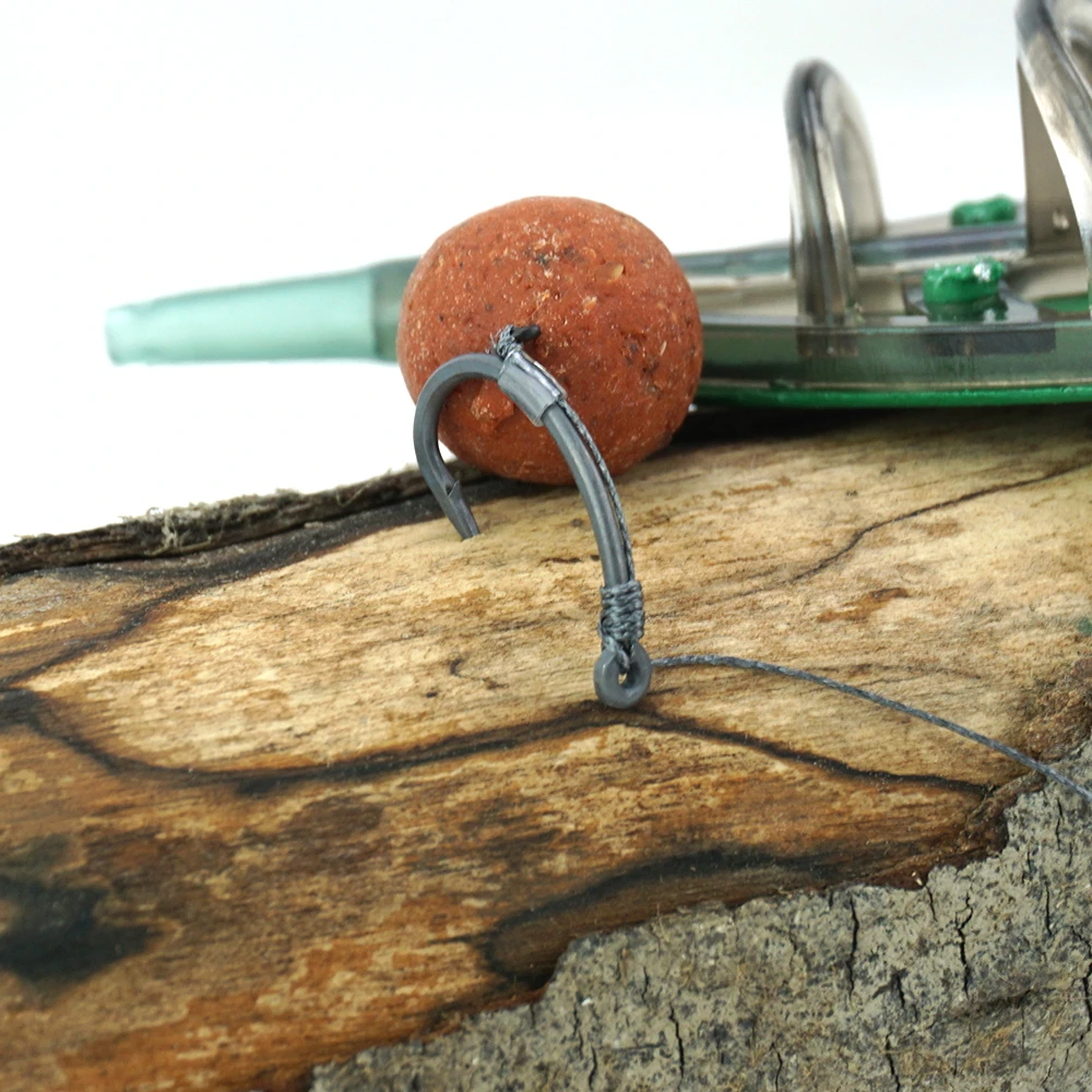 Hirisi 6 uds pesca de carpa gancho listo para usar enlace para alimentador Terminal de pesca aparejos accesorios de pesca TS115 - imagen 2