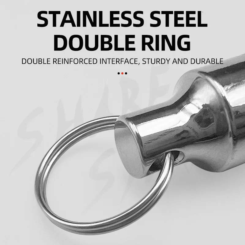 Herramientas de pesca, llavero magnético de liberación de red, Retractor de red de pesca con mosca, imán, soporte de Clip de Metal, aparejos de pesca, 2 uds. - imagen 4