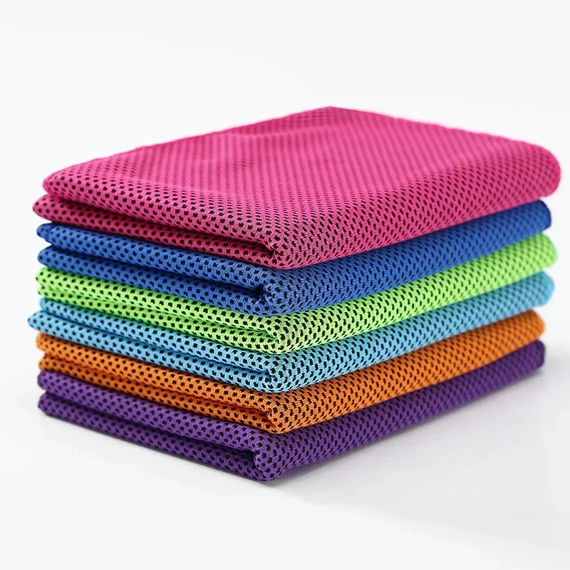 Toalla fría deportiva de secado rápido, toalla de hielo de dos colores, artefacto de prevención de golpe de calor al aire libre y enfriamiento, Verano - imagen 3