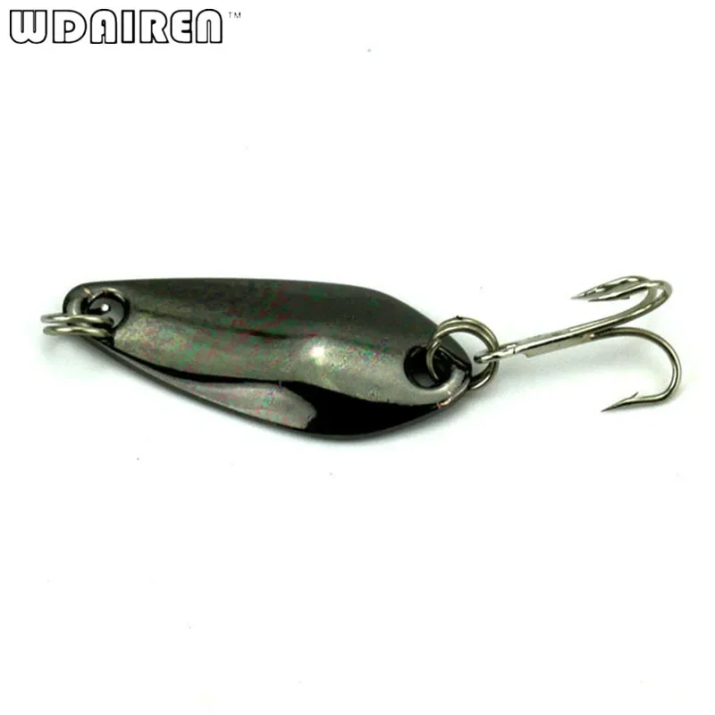 Señuelo de pesca Wobblers con cuchara de Metal, 3,5 cm, 4g, anzuelo triple, lentejuelas, aparejos de pesca con ruido, Spinner, Kit de mezcla de 4 colores, 4 Uds. - imagen 3