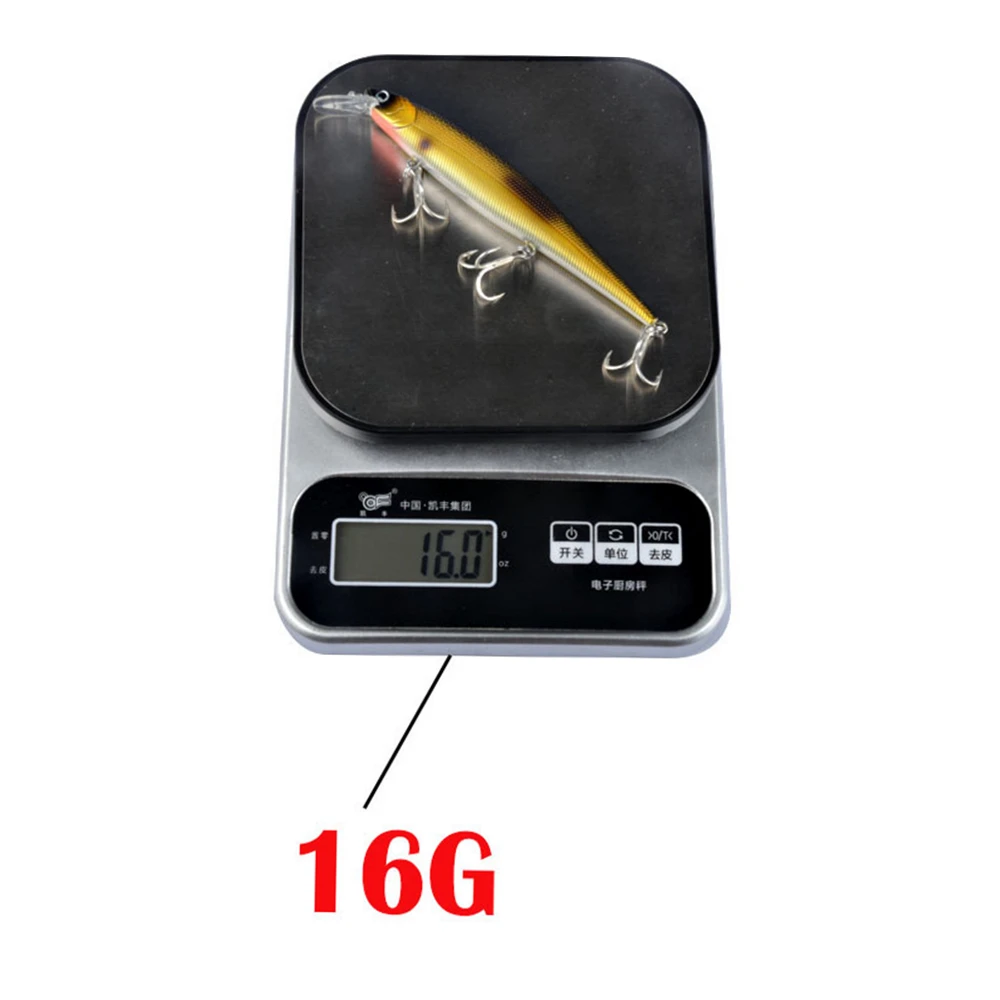 Señuelo de pesca de 14cm y 16g, cebo duro Crankbait Minnow, Crankbait Peche Bass, aparejos de pesca de curricán, cebos artificiales con ojos 3D, nuevo, 1 unidad - imagen 5
