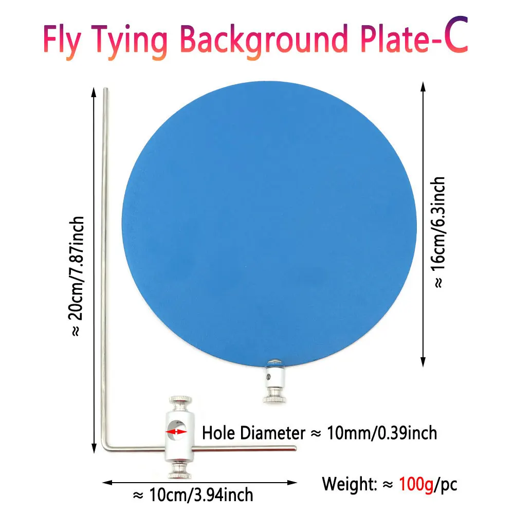Placa de fondo para atar moscas, para fotografar moscas de peces, tablero de fondo para atar moscas, herramienta de tornillo de banco, piezas de repuesto ligeras - imagen 5