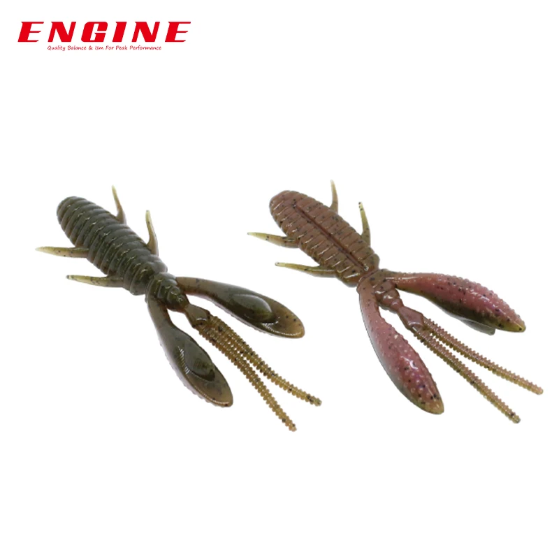 Motor japonés tipo camarón cebo suave insecto suave grupo de pesca Texas anzuelo con cabeza de plomo perca pez mandarín señuelo de pozo negro - imagen 5