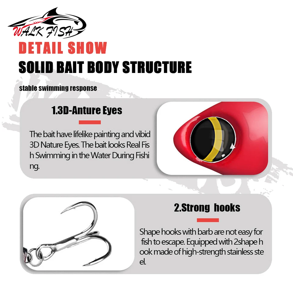 Señuelos de pesca WALK FISH, cebo giratorio de Metal VIB con vibración, cuchara giratoria, 7g, 10g, 14g, plantillas para trucha, pesca de invierno, aparejos de cebos duros - imagen 3