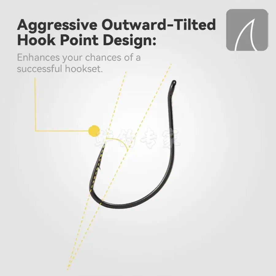 Anzuelo de pesca invertido American Nako, anzuelo de pesca invertido fino fino, anzuelo loco, atletismo de pozo negro recubierto súper antideslizante - imagen 4