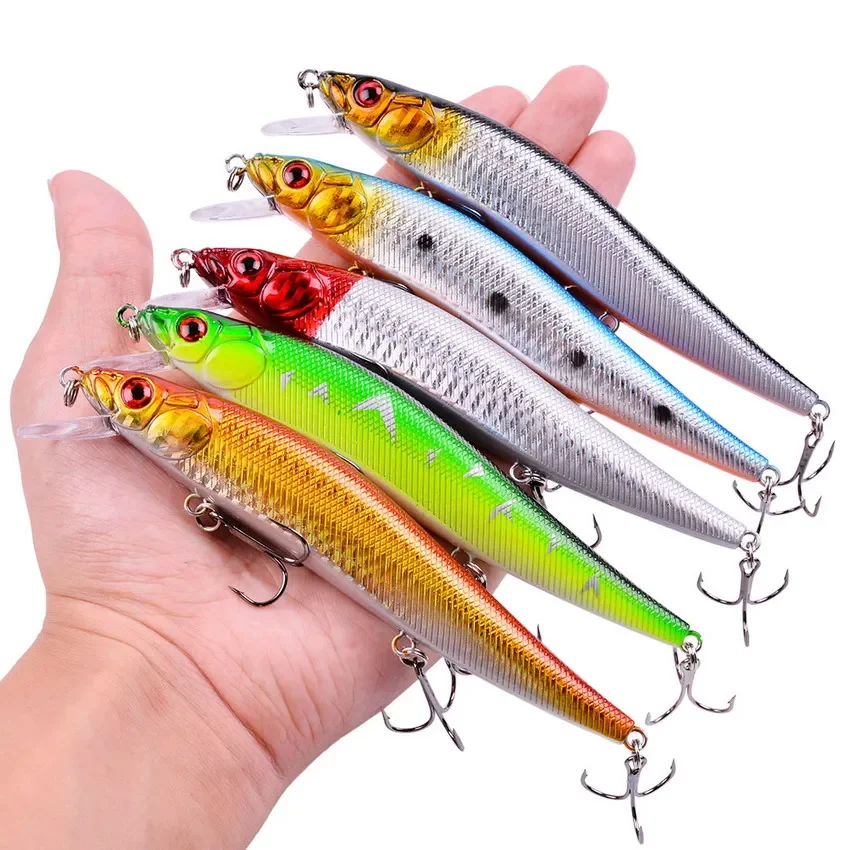 Wobbler Minnow juego de Señuelos de Pesca de Mar, cebo duro, 23g, Crankbait falso, Isca, artificial, 10 unidades - imagen 2