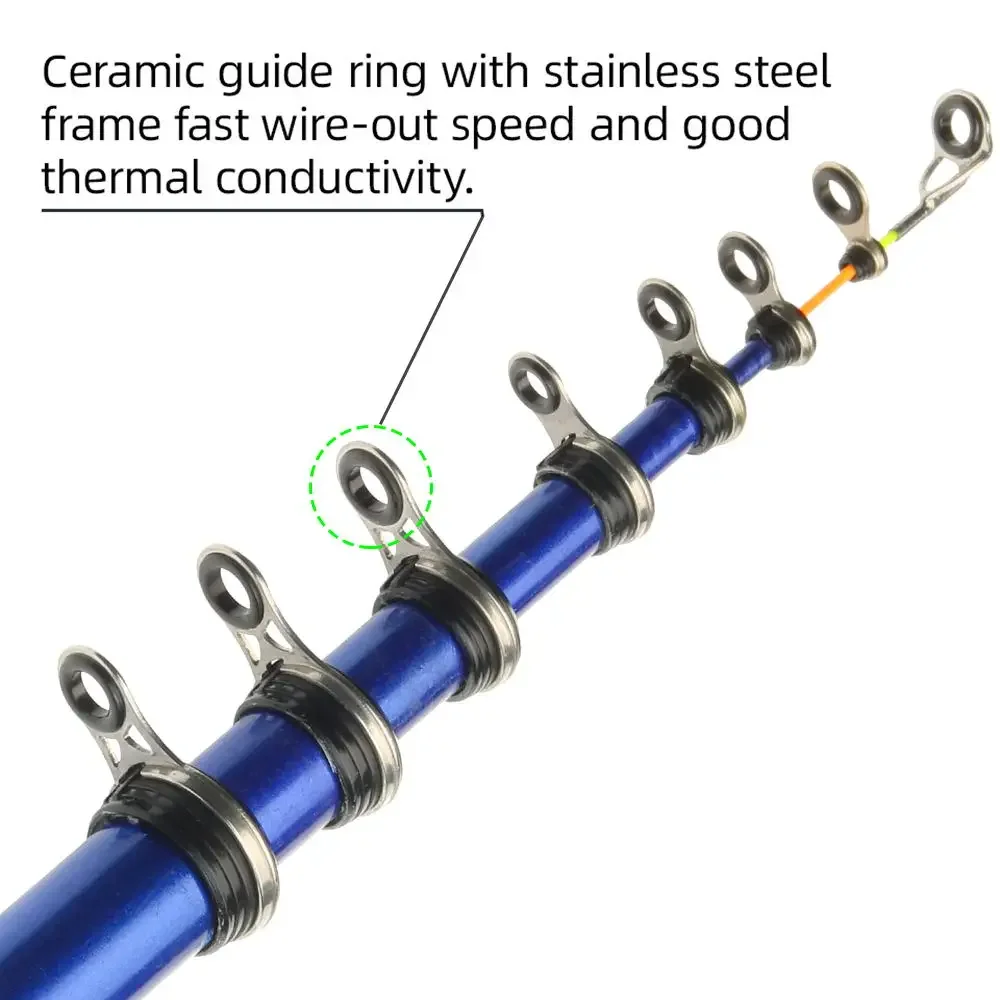 Mini caña de pescar telescópica portátil, ultraligera, giratoria de carbono, alimentador de carpa, 1,5 M-3M, viaje, accesorios de pesca duraderos - imagen 3