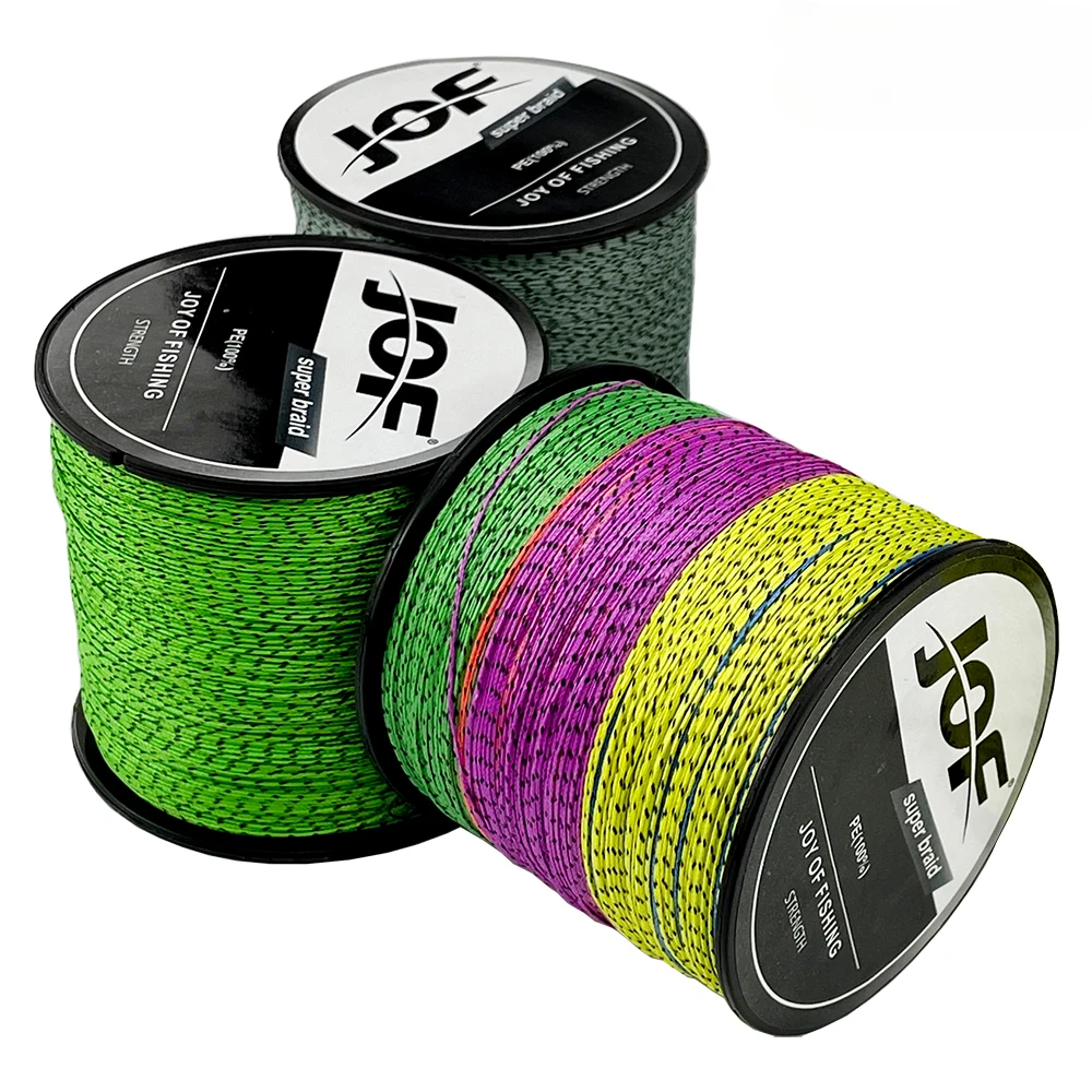 Línea de pesca Invisible JOF de 500M/300M, línea de revestimiento de fluorocarbono moteado de 8 hebras, 0,14-0,50mm, 18LB-78LB, línea manchada súper fuerte - imagen 2