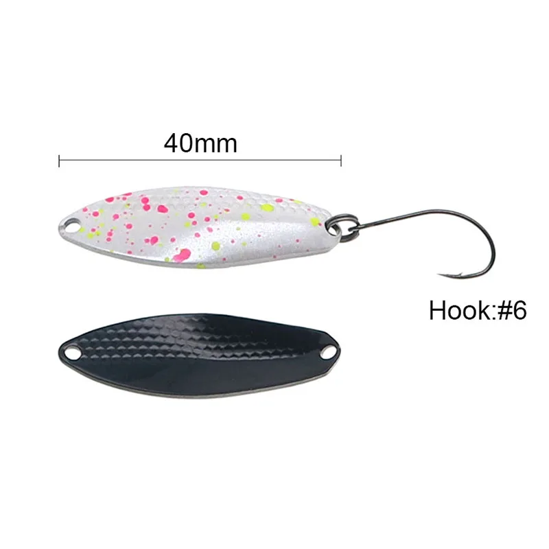 HISTOLURE 1 Uds señuelo para trucha cuchara cebo 5g 40mm pintura colorida cobre Metal Señuelos de pesca para trucha perca Chub - imagen 3