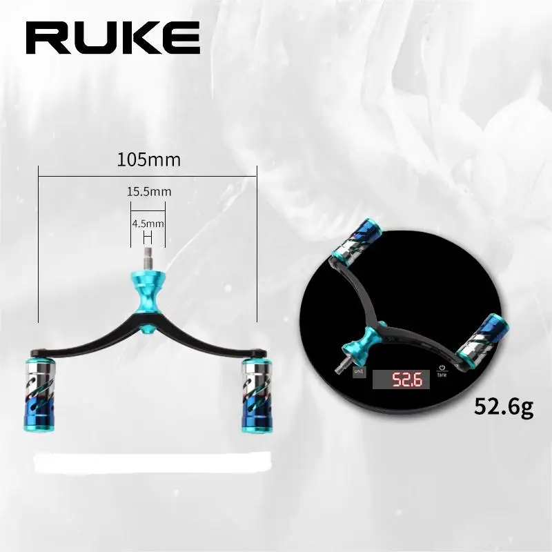 Kawa-carrete de pesca de doble Mango, perilla de aleación adecuada para D y S, longitud de 115mm, accesorio basculante, mango DIY, nuevo - imagen 4