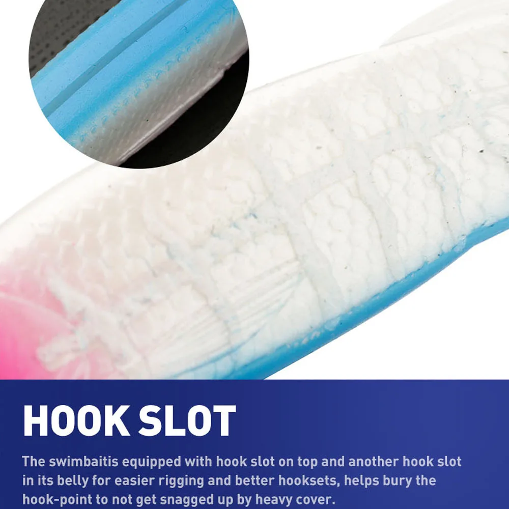 Señuelo Artificial de silicona suave para pesca, anzuelo de plantilla para agua dulce y salada, perca, trucha, 10cm, 11,5g, 3 piezas, Zander Shad Swimbait - imagen 5