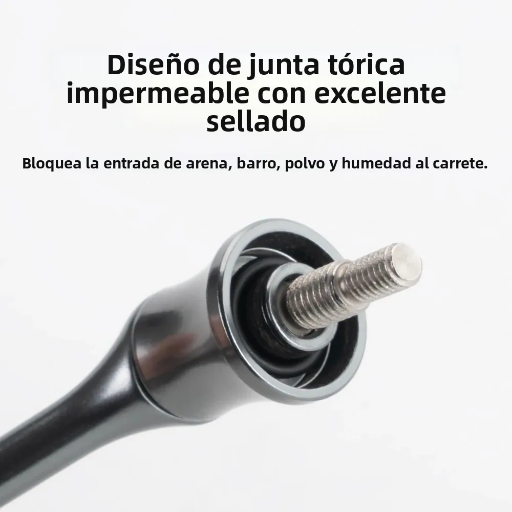 Manivela aluminio Huidiao CNC carrete de pesca – Brazo oscilante - imagen 4