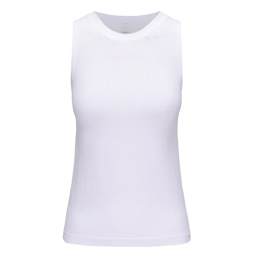 Chaleco de Yoga sin mangas para mujer, camiseta ajustada de manga corta para correr, camisetas sin mangas deportivas de secado rápido, entrenamiento de gimnasia