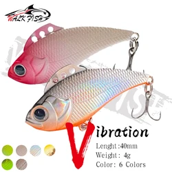 Señuelos de Pesca WALK FISH de 40 mm y 4 g, Señuelos Vibratorios de Plástico, Cebo Artificial Duro con Cuentas de Sonido, Cebo para Lubina, Cebo para Pesca en Mar, Trucha