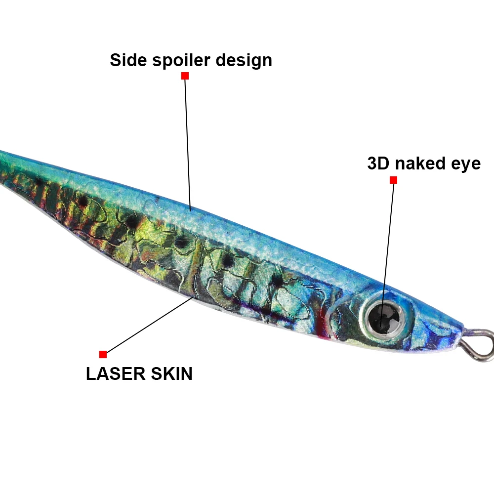 FISH KING-señuelo de pesca con plantilla de Metal, 10g-40g, 6,5-9,5 CM, cebo duro para pesca de lubina, trucha, Jigging, plantillas de señuelos de agua salada - imagen 5