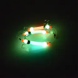 Señuelo luminoso biónico con anzuelo calamar para pesca nocturna