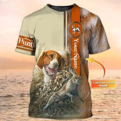 TX282 Camiseta pesca 3D unisex – Diseño beagle conejo para verano