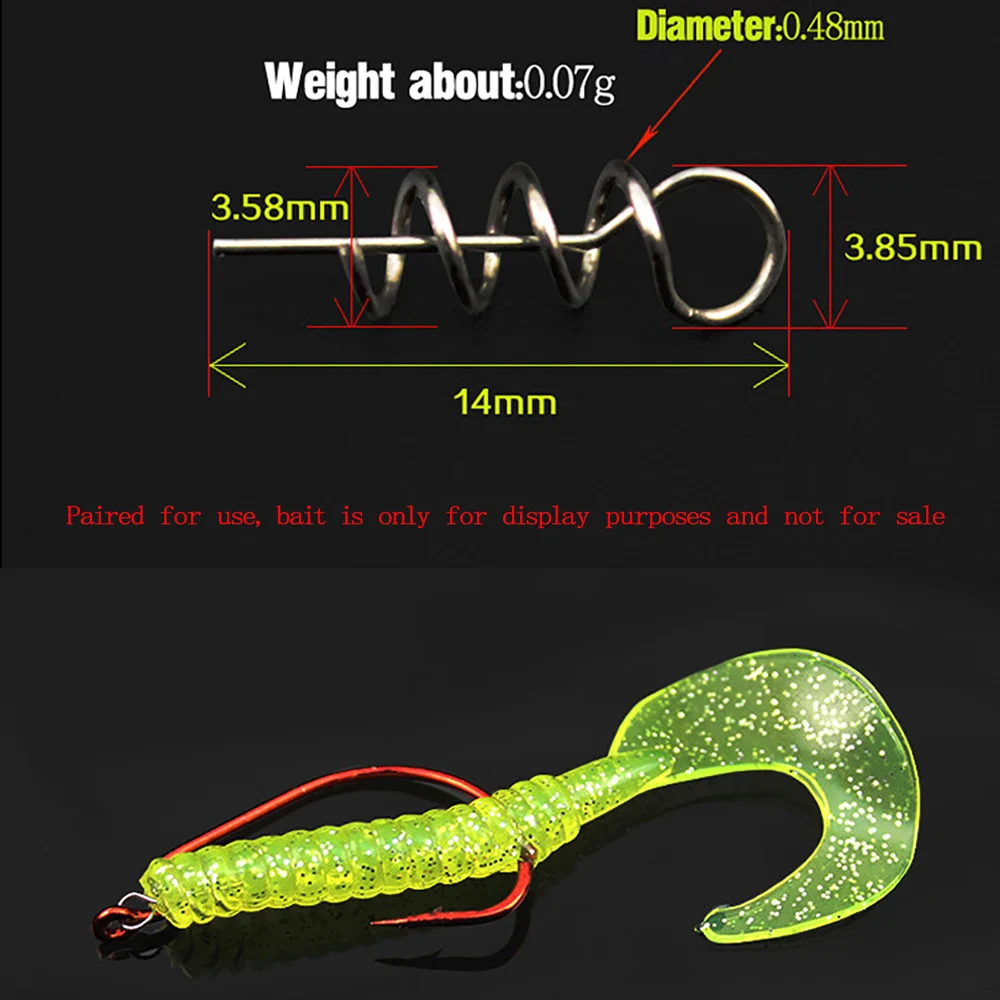 MNFT-Juego de anzuelos de manivela roja de 60 piezas, Conector de señuelo suave de 15 piezas, acero de alto carbono, tamaño 1 #2 #1/0 #2/0 #3/0 # - imagen 3
