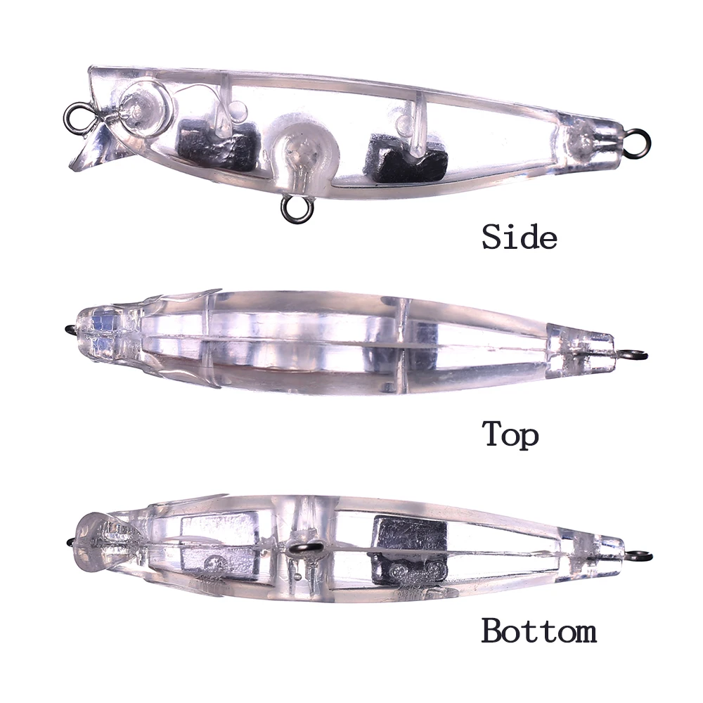 Chan'sHuang-Cebo en blanco sin pintar 20 piezas, 6cm, 9,3g, hundimiento, labio corto silencioso, pececillo, señuelo de pesca Artificial hecho a mano - imagen 3