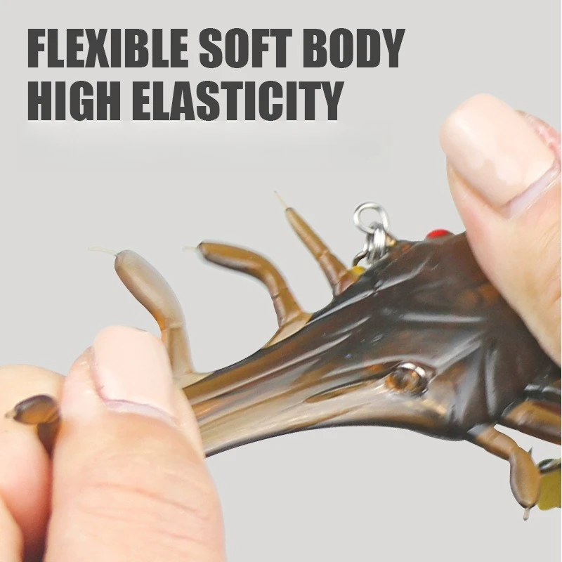 Señuelo de pesca de cangrejo biónico MUKUN, 6g, 13g, cebo suave de silicona, cebos falsos para calamar, pulpo, plantilla de pesca, señuelos con cabeza, aparejos de pesca de mar - imagen 3