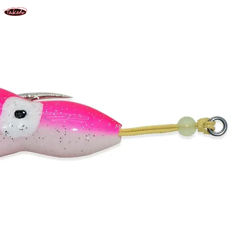 TAKEDO JY52 200mm 40g 55g 5/0 7/0 BK * 8062 gancho de plástico suave señuelo de pesca Trolling señuelo de Jigging pulpo gancho auxiliar falda de calamar - imagen 4