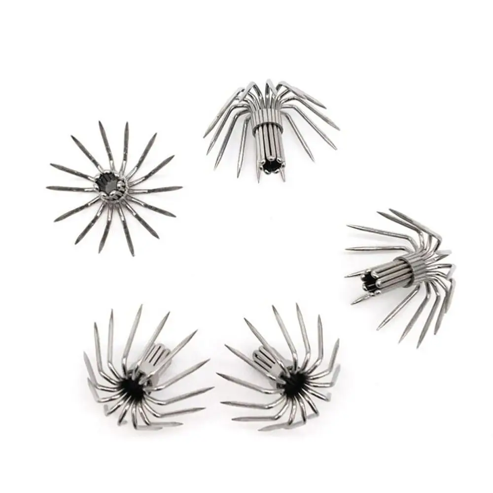 10 unids/lote anzuelo de paraguas de calamar con púas de una sola capa 14 agujas anzuelo de camarón inoxidable 12 agujas anzuelo de pesca pesca en la playa - imagen 5