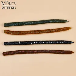 Señuelos de pesca de gusanos locos Senko, 16 Uds., mezcla de 5 colores, cebos de palo de gusano de plástico para lubina, pesca en agua dulce y salada