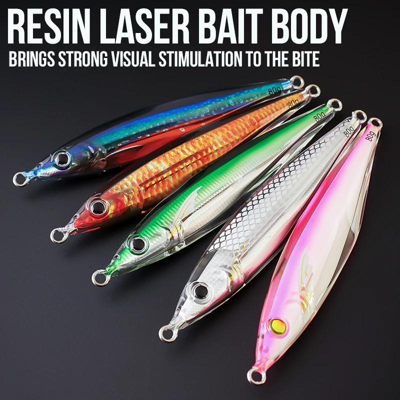 TAIYU-señuelo de plantilla de Metal de hundimiento rápido, 80g/130g, envoltura de resina, fundición de tierra de agua salada, plantilla de Metal para pesca en el mar, cebo duro biónico duradero - imagen 5