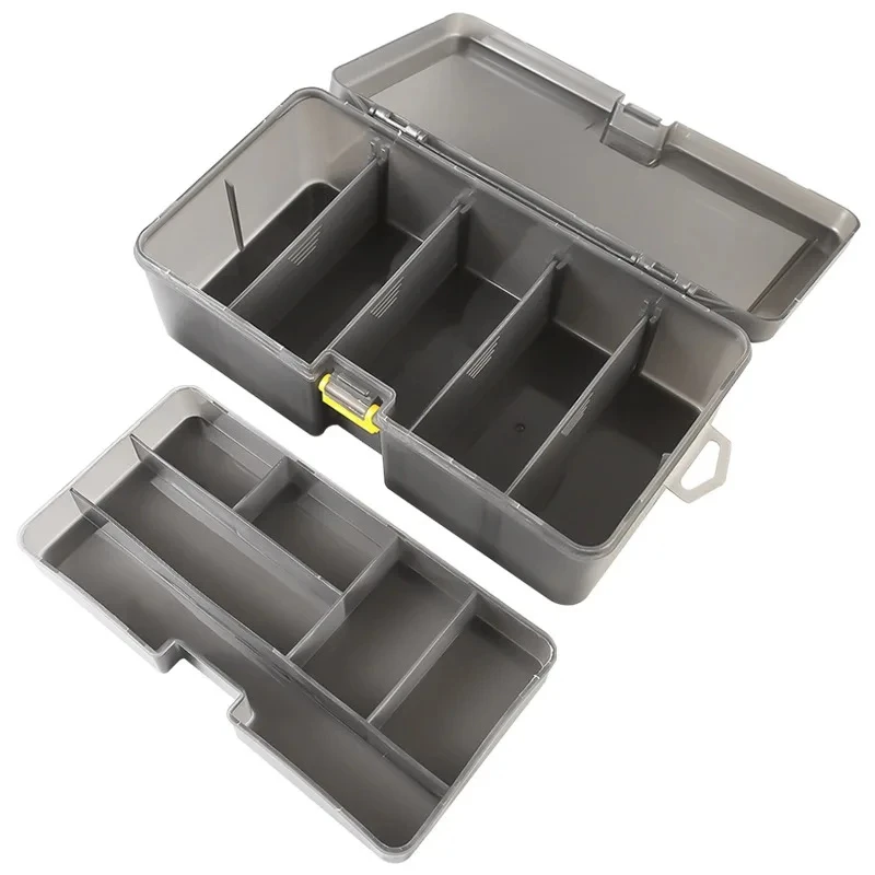 Caja de aparejos BRAVMACK, caja de aparejos de señuelos de gran capacidad de doble capa, herramienta de accesorios de pesca, cebo falso, caja de almacenamiento multifuncional - imagen 4