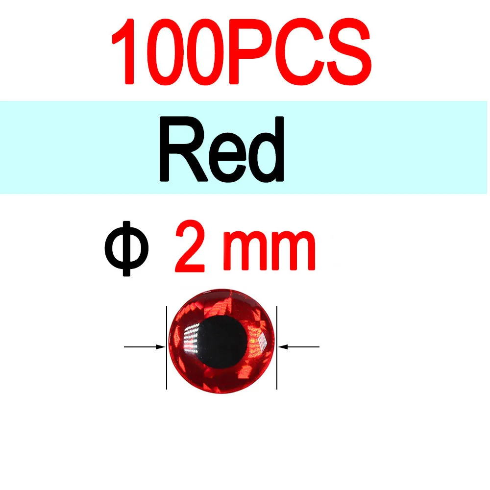 2mm Red 100pcs