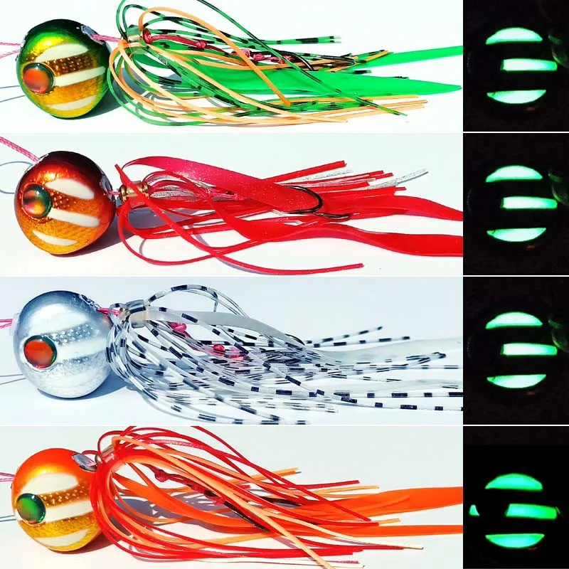 40g-200g Madai Inchiku Jig Metal pescador Glow Jigs señuelo Pesca cebo barco Pesca en el mar luminoso Jigging señuelos plomo cebo Artificial