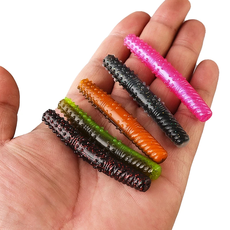 TAIYU 5 uds 6,5 cm 3,9g palo flotante gusano señuelo TPE gusano de fideos con cebo suave de pescado - imagen 5