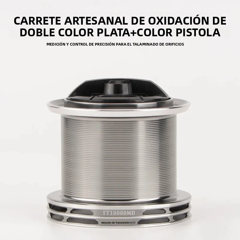 Carrete DEUKIO Big Sea Spinning para larga distancia metálico - imagen 5