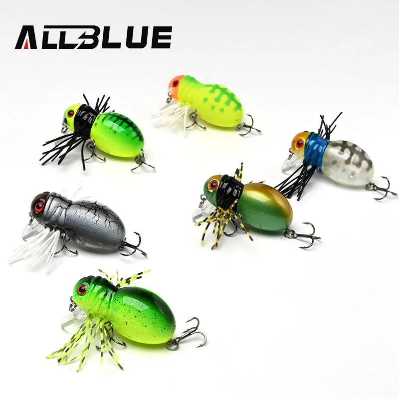 ALLBLUE FATSO SPIDER Topwater Crankbait poco profundo 41MM 6,2G señuelo de pesca de insectos rodante cebo Wobbler aparejos de Lucio de agua dulce - imagen 5