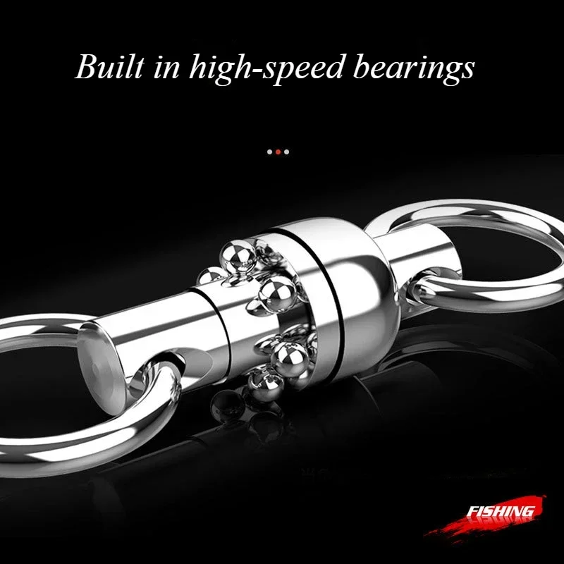 Conector tipo Pin rápido, rodamiento giratorio de acero inoxidable, anillo de conexión de ocho caracteres, Pin, accesorios de herramientas para aparejos de pesca, 1 ud. - imagen 4