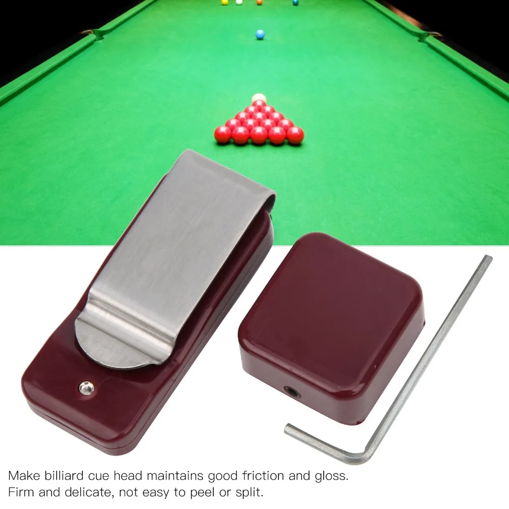 Accesorios de billar, cubierta de tiza de billar de plástico, Mini soporte magnético de tiza para piscina, Clip para cinturón, Mini equipo de tiza para billar - imagen 4