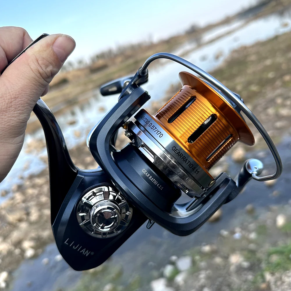 Carrete de pesca grande serie 9000 10000 12000, copa de línea de Metal, fuerte fuerza de tracción, 25KG, accesorios de pesca para barcos de mar para todas las aguas - imagen 2