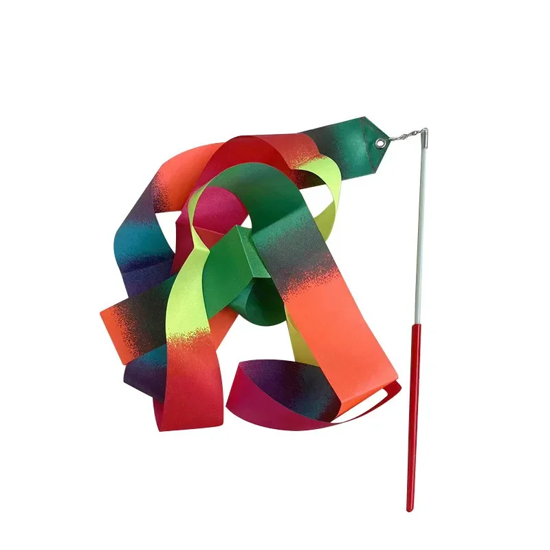 Cinta de baile de Ballet y gimnasia artística, 1/2 Uds., 2M, con palo giratorio, brillo parpadeante para niños, tira de rendimiento deportivo, utilería para espectáculo en escenario - imagen 5