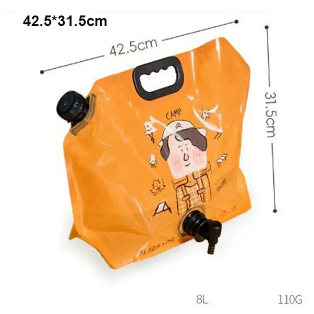 Bolsa de almacenamiento de agua de 2,5l/8L, bolsa de cubo de agua plegable portátil de 7 estilos con grifo, contenedor de agua de gran capacidad - imagen 5