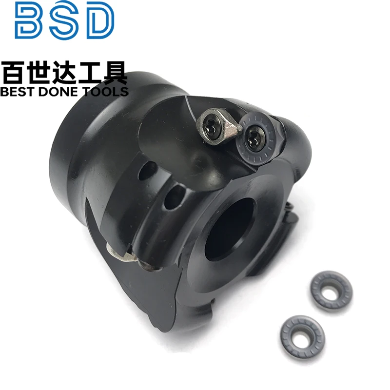 Cabezal de fresado EMR 6R63-22-4T Cabezal de fresado EMR 6R 50 63 80 100 Soporte de cortador de fresado facial indexable para insertos de arco RPMT1204 - imagen 4