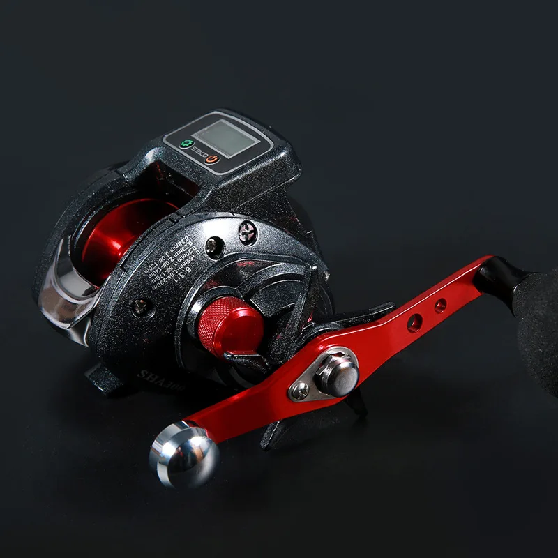 Carrete de pesca Digital Show, carrete de Baitcasting, contador en medidor, carretes de cebo 6,3: 1, carrete totalmente de Metal, rueda de agua salada, arrastre de bobina de arrastre - imagen 4