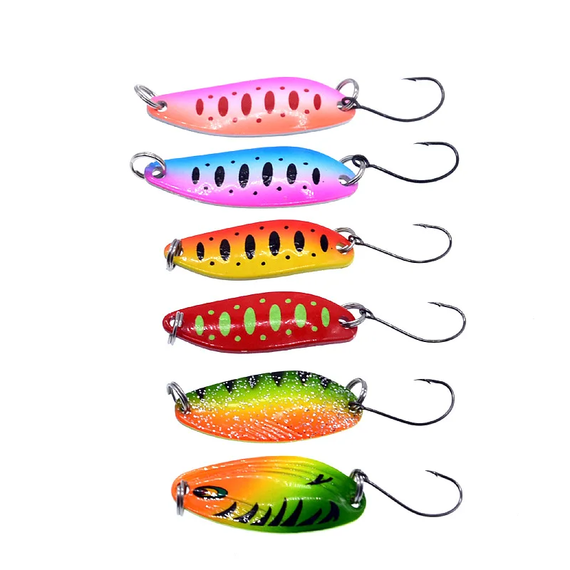 6 unids/lote señuelo de pesca con cuchara 3,5g/4,5g/5g cebo de Metal lentejuelas un solo gancho cebo Artificial Spinner cebo duro pesca de Lucio - imagen 3