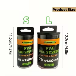 Kit de sistema de bolsas PVA: bolsas Fast-Dissolve, herramienta antideslizante, collar de bloqueo para pesca de carpa