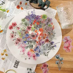 Pegatinas grafiti flores transparentes impermeables para móvil regalo