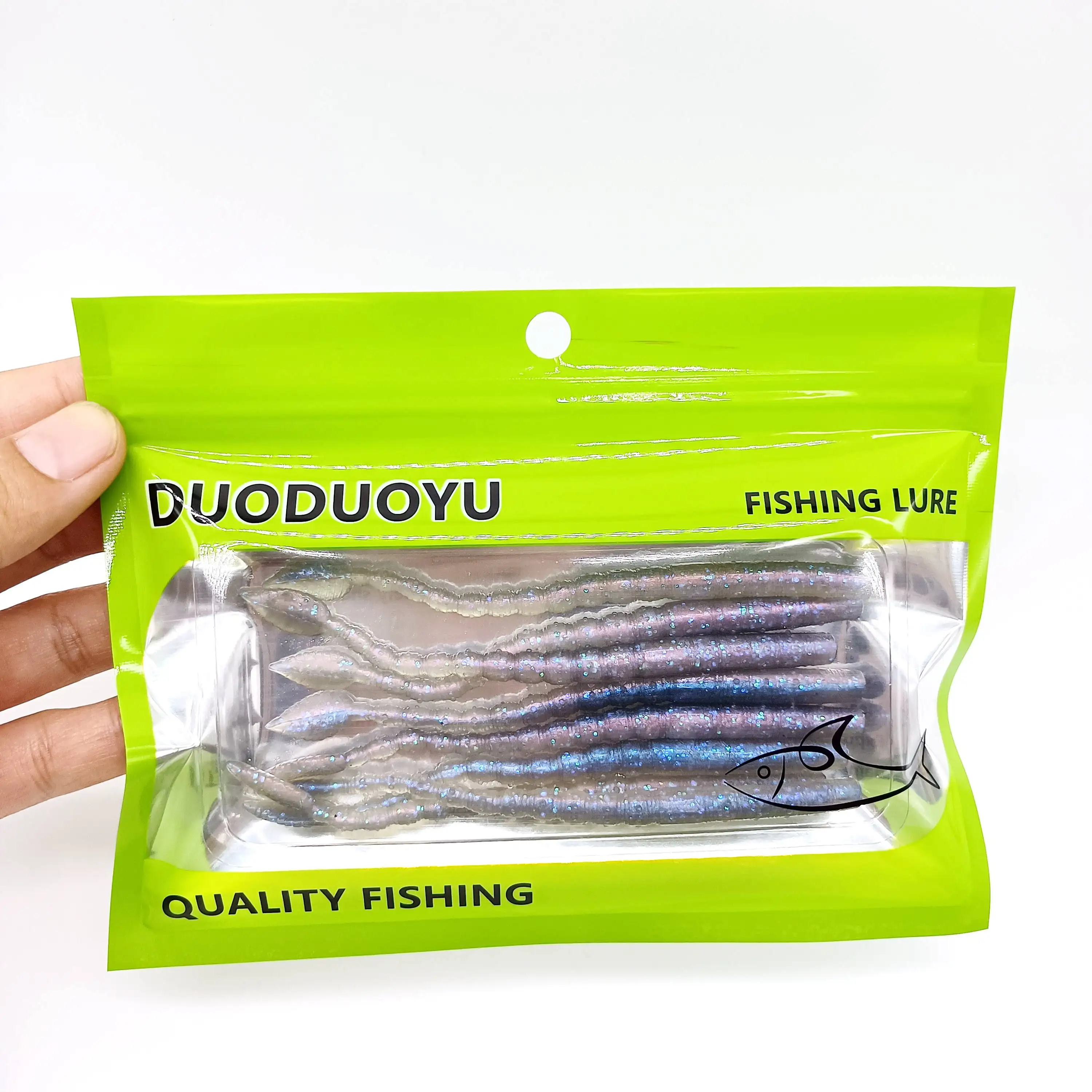 DUODUOYU Cebo blando flotante – Gusano de fideos TPE para pesca deportiva - imagen 4