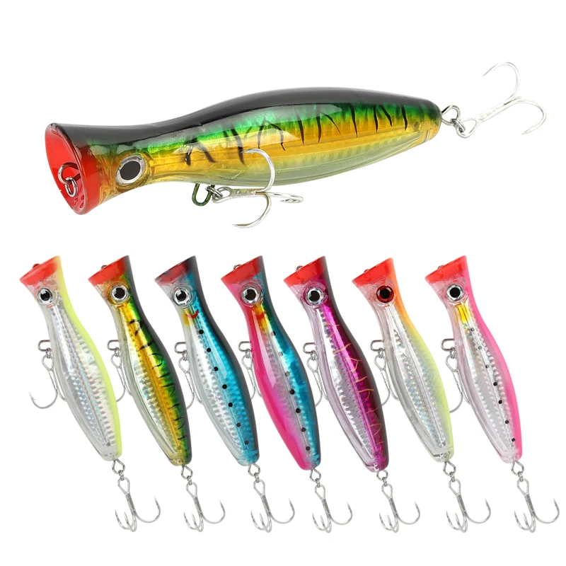 Señuelos artificiales de Pesca, cebo Wobbler de 120mm y 40g, superficie de boca de Copa, lubina, trucha, agua salada - imagen 3