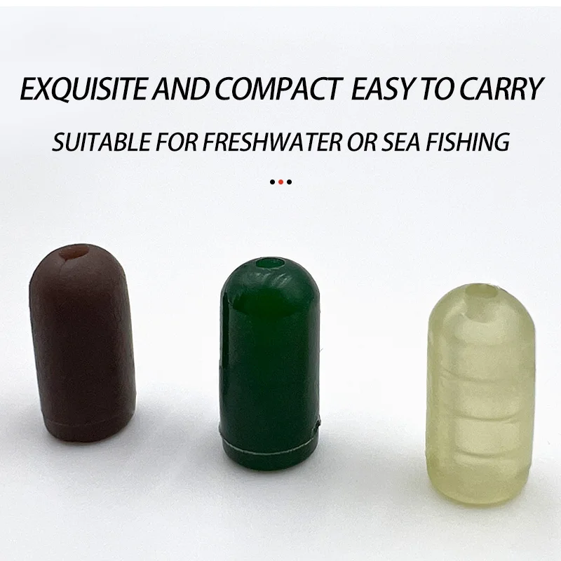 50 Uds. Cuentas amortiguadoras para pesca de carpa, tapón giratorio antienredos, Terminal de pesca, aparejo de goma, herramientas de pesca - imagen 3