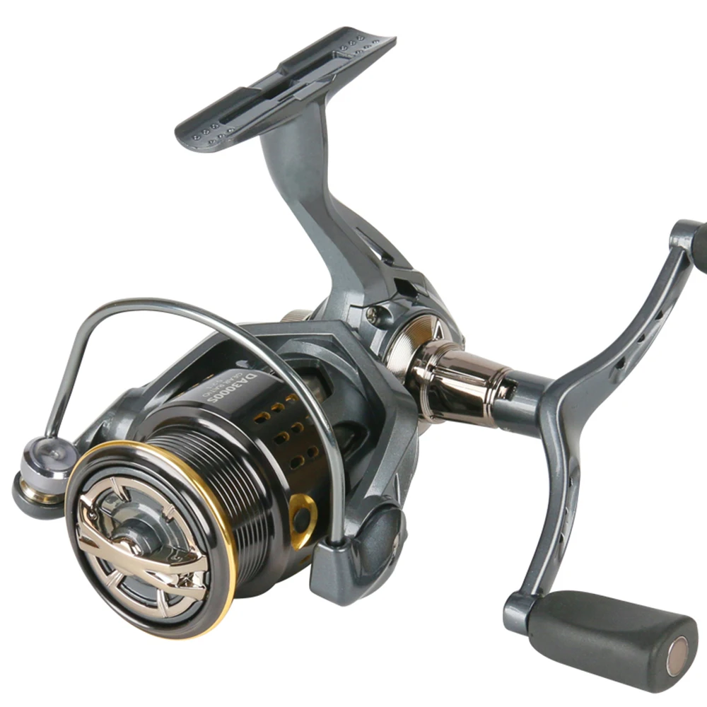 DEUKIO doble mango 2000 3000 serie 5,2: 1 relación de engranaje 13LB carrete de Metal de arrastre máximo carrete de pesca giratorio para agua dulce y salada - imagen 4