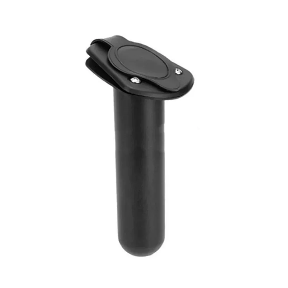 1 Juego de junta de tapa de soporte de caña de pescar de montaje empotrado de plástico, aparejos de canoa para barco y Kayak, color negro - imagen 4