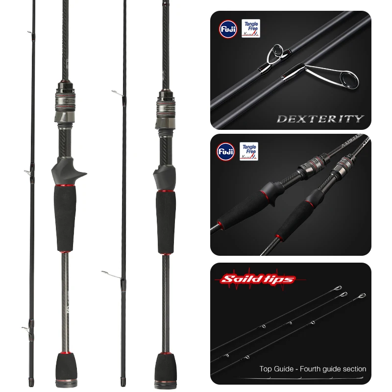 TSURINOYA-caña de pescar ligera, 722UL, 2,16 m, acción rápida, DEXTERITY II, caña giratoria ultraligera, pesca en roca Ajing de agua salada - imagen 4